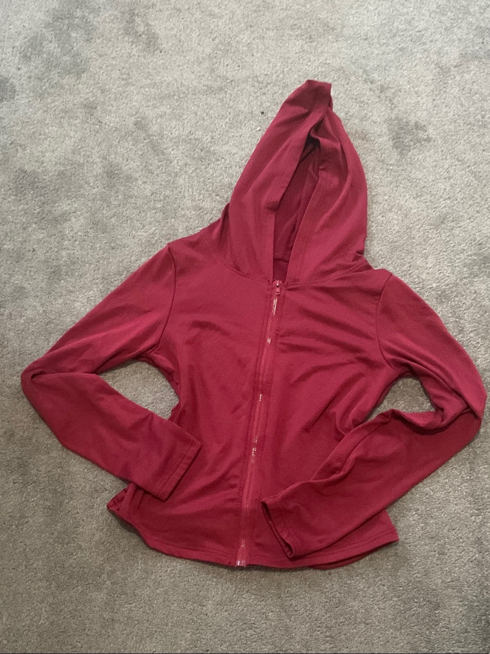 Women’s Full-Zip Hoodie Jacket in Wine Red